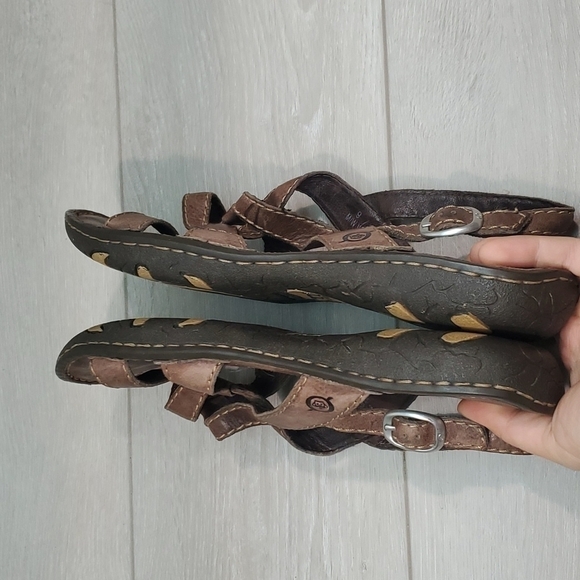 Born Women Comfort Leather Ankle Strap shoes sandals sz 9 - Picture 6 of 8